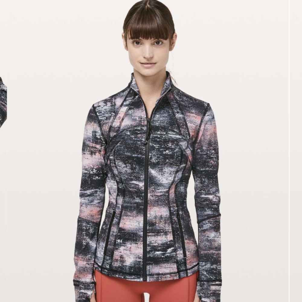 Lululemon Define Jacket Azurite Poppy Coral Multi